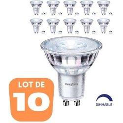 Lote de 10 bulbos LED GU10 5.5W (Ec. 50W) 2700K 38 DIMMABLE