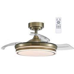 Ventilador led aspas plegables mini moss cuero 35w 3900 lm cct