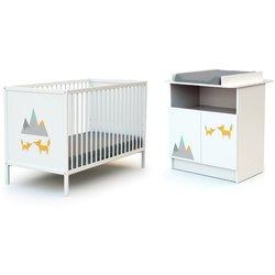 Conjunto Duo de Dormitorio de Bebé WEBABY (Blanco)