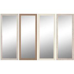 Espejo de pared home esprit blanco marrón beige gris cristal poliestireno 36 x 2 x 95,5 cm (4 unidades)