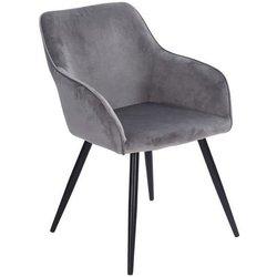 Silla vintage de terciopelo gris gisele