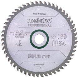 Metabo hoja de sierra multi cut - professional, 165x20 z54 dp/dt 5° (628293000)