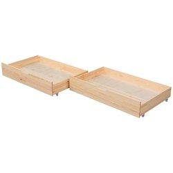 Juego de 2 cajones de madera para guardar bajo de la cama marceau