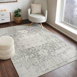 Surya alfombra vintage oriental gris/blanco 120x170