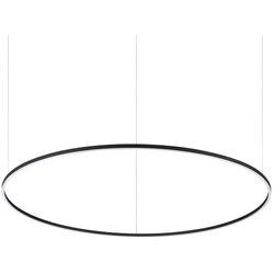 Ideal lux oracle lámpara de techo colgante led integrada, delgada, redonda, regulable, dali, 150 cm, negra, 3000 k