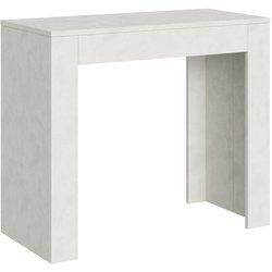 Consola extensible 90x42/198 cm emy small blanco espatulado