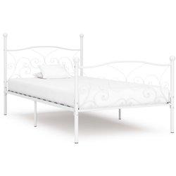 Vidaxl cama con somier sin colchón metal blanco 90x200 cm