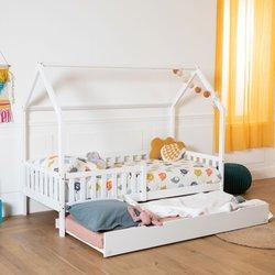 Cama cabaña nido blanca marceau para niños 190x90cm