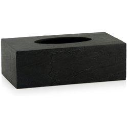 Andrea house ba70117 caja para pañuelos de pizarra moderna negra