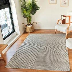 Surya alfombra escandinava moderna interior/exterior gris 200x275