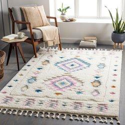 Surya alfombra shaggy bohemia multicolor/blanco 160x213