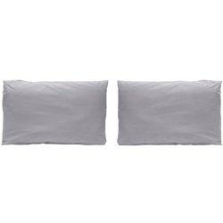 2 fundas de almohada 100% algodón pure gris 50x75 cm