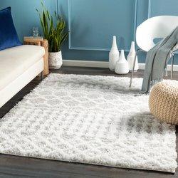 Surya alfombra shaggy bohemia blanco/gris 160x220