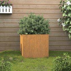 Jardinera de acero corten 32x30x29 cm