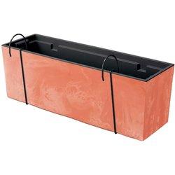 Maceta urbi case beton effect w , dimensiones (mm) 580x180x195, color terracota