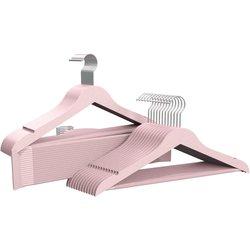 COM-FORT HOUSE |Percha de Resina Color Rosa | Resistente | Muescas Antideslizantes | 45cm