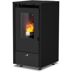 Cointra mensa estufa de pellets modulante en acero y hierro fundido de 6,4 kw negro