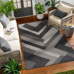 Surya alfombra exterior/interior gris/marfil 120x170