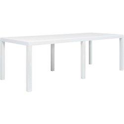 Mesa Jardin VIDAXL Blanco Plástico (220x90x72 cm)