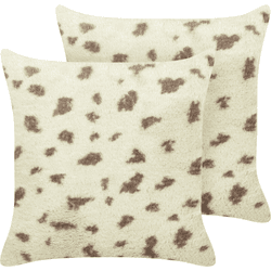 Conjunto de Cojíns Decorativos BELIANI Beige (45x45x4)