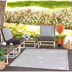 Surya alfombra exterior/interior gris/marfil 120x170