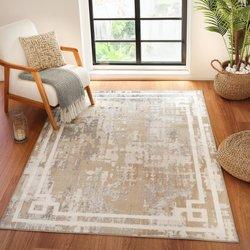 Surya alfombra abstracta moderna beige/blanco 120x170