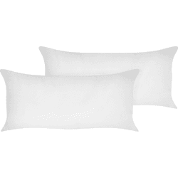 Conjunto de 2 Almohadones BELIANI Triglav de Lyocell Blanco 80X40X10