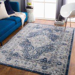 Surya alfombra vintage oriental azul/gris/senape 160x220