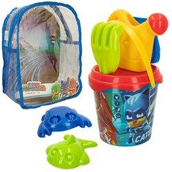 Pj masks set cubo playa c/accesorios y mochila transporte