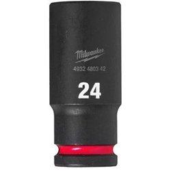 Milwaukee carraca impacto 1/2 vaso largo 6c.24 mm