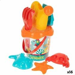 Set de juguetes de playa colorbaby polipropileno (16 unidades)