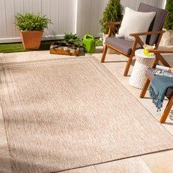 Surya alfombra exterior/interior efecto yute beige/marfil 160x213