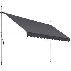 Tectake toldo plegable para balcón con manivela