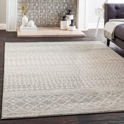 Surya alfombra escandinava bohemia gris/blanco 200x275