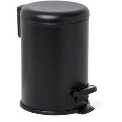 Tatay nordic - cubo de baño con pedal y cubeta interior extraíble 3l, negro