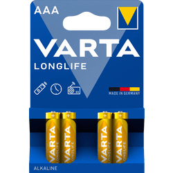 PILHA VARTA ALCALINA LONGLIFE AAA