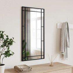 Maison exclusive - espejo de pared rectangular de hierro negro 40x80 cm