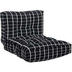 2 Unids Negro Pallet Almohadas Checkwork Tela