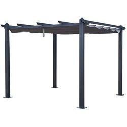 Pérgola 3 × 3m cassis gris - estructura de aluminio