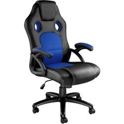 Tectake silla de oficina tyson - negro/azul