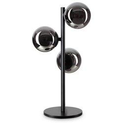 Lampada da scrivania contemporanea perlage metallo nero 3 luci g9 3w 3000k