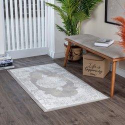 Surya alfombra vintage oriental blanco/gris 80x150