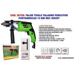 Talox tools taladro percutor 550 w portabrocas 13 mm id5007