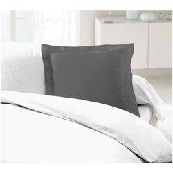 2 fundas de almohada 100% algodón 63 x 63 cm - gris oscuro