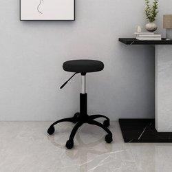 Silla de oficina giratoria de terciopelo negro MAISON EXCLUSIVE