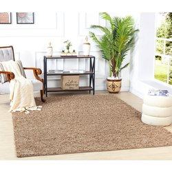 Surya alfombra shaggy moderna beige oscuro 200x290