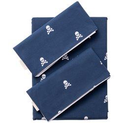 Funda nórdica reversible 240 x 220 cm y fundas almohada algodón calaveras