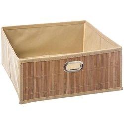 Cesta para Baño EDM Móvil Bambú Natural 31X31X13.5Cm