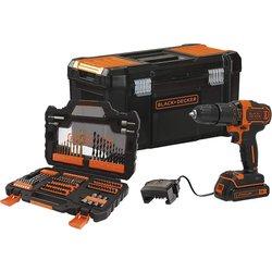 Taladro de impacto 18v en kit con maletín y accesorios black+decker bdchd