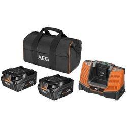 AEG Conjunto 2x baterías L1850SHD, 1x cargador BL1418 en bolsa de transporte